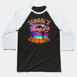 Out For Summer, Hello Summer Funny Surfer Riding Surf Surfing Lover Gifts Baseball T-Shirt